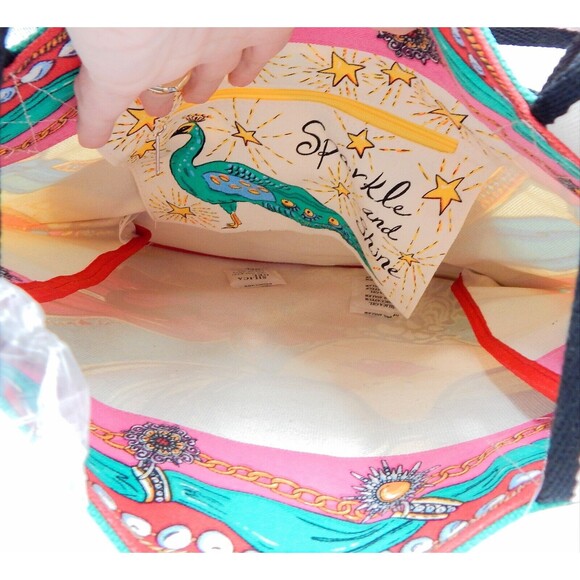 Brighton Sparkle And Shine Tote Bag Canvas Tom Clancy Design Love Shopping NWT - Picture 7 of 14
